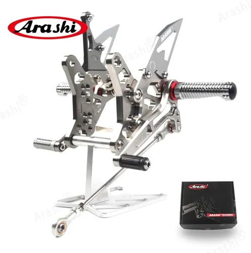 Vista 5 de Arashi (Versión 2.0) Estriberas traseras ajustables para SUZUKI SV650 SV650S SV650X 2016-2023 Accesorios de motocicleta Estriberas reposapiés juego