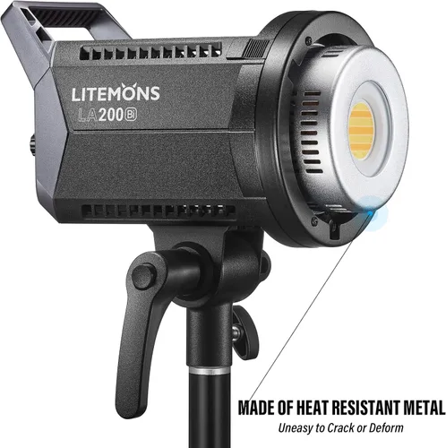 Vista 3 de Godox Litemons LA200Bi - Luz de video LED bicolor de 230 W, regulable 2800K-6500K CRI 96+ TLCI 97+