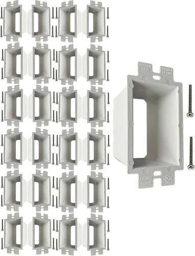 Vista 9 de iMBAPrice IMBA-BE1 - Extensor de caja de toma de corriente eléctrica no metálica de 1 banda para accesorios de receptáculos de interruptor