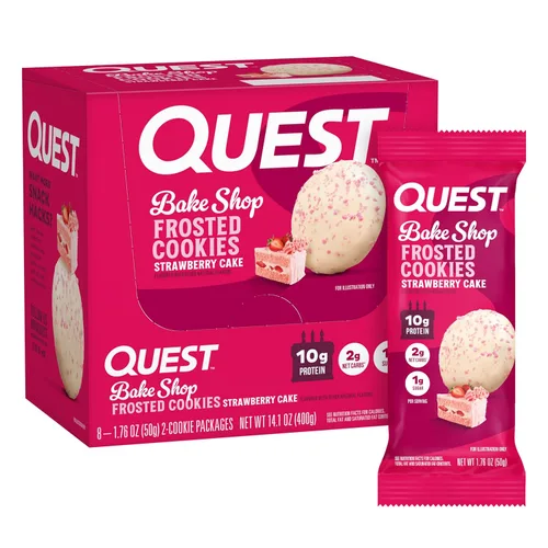 Vista 19 de Quest Nutrition Paquete Doble de Galletas Glaseadas, Sabor Pastel de Chocolate, 1g de Azúcar, 11g de Proteína, 2g de Carbohidratos Netos, Sin
