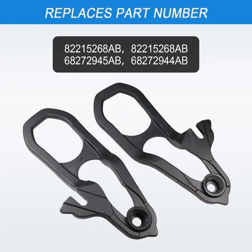 Vista 3 de JDMSPEED Nuevos Ganchos de Remolque Frontales Pesados para Coche Izquierdo y Derecho con Hardware Negro de Reemplazo para Dodge Ram 1500 DT