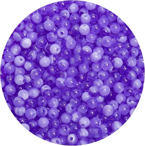 Vista 60 de BONNY BOXX 2000 cuentas redondas acrílicas de zafiro liso de 0.157 pulgadas, bolas de goma de mascar de resina plástica para hacer collares