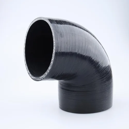 Vista 40 de AC PERFORMANCE ID 1.1" (28mm), Acoplador de codo de 90 grados, longitud de la pierna 3.5" (90mm), grosor de la pared 0.18" (4.5mm), 3 capas