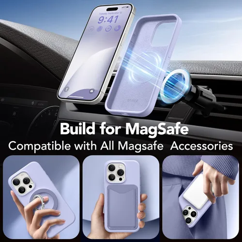 Vista 1959 de GONEZ Funda magnética para iPhone 14, compatible con Magsafe, con protector de pantalla + protector de cámara, forro de microfibra antiarañazos