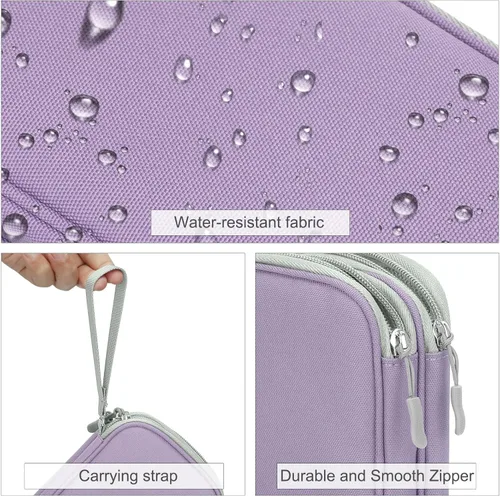 Vista 216 de FYY Organizador para accesorios electrónicos, para viajes, para cables, celular y cargadores, estuche portátil, impermeable, doble capa, bolsa