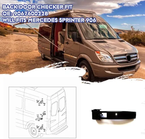 Vista 6 de Soporte de bisagra de puerta, puerta de carga trasera izquierda/derecha, guía localizadora de soporte para Mercedes Sprinter 906 2007-2016 para VW