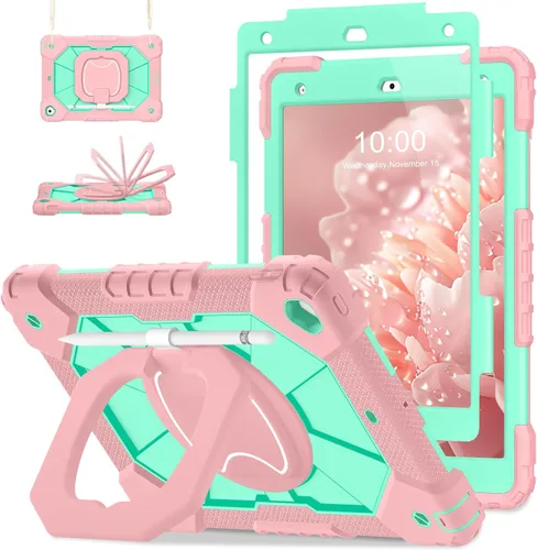 Vista 15 de Auizotl Funda para iPad de 9ª/8ª/7ª generación de 10.2 pulgadas con protector de pantalla/soporte giratorio/soporte para bolígrafo, grado militar a