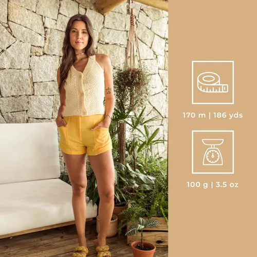 Vista 3 de Círculo Hilo Duna – 186 yardas, 3.52 onzas – Hilo DK de Estambre Ligero – 100% algodón virgen brasileño mercerizado, perfecto para tejer y hacer 6399
