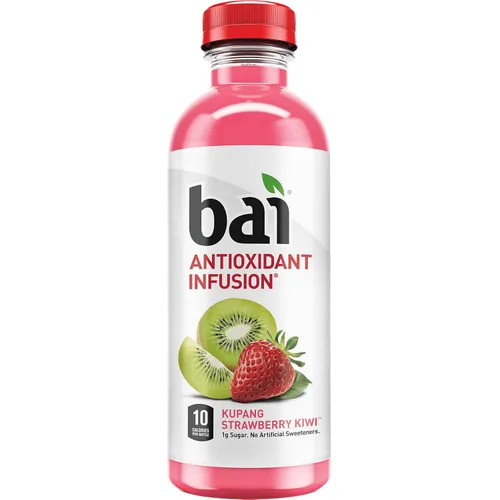 Vista 4 de Bai Kupang Strawberry Kiwi - Bebida con infusión antioxidante, botella de 18 onzas líquidas (paquete de 12)