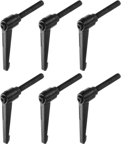 Vista 14 de HARFINGTON 6 manijas de palanca de sujeción ajustables M8 x 0.591 in de rosca macho, perillas de tornillo giratorio de bloqueo de trinquete