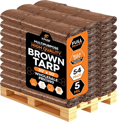 Vista 62 de Xpose Safety - Lona de polietileno ligera azul – Funda protectora multiusos, paño de goteo – duradero, impermeable, resistente a la intemperie