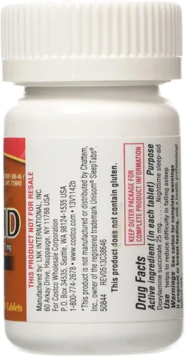 Vista 2 de Ayuda para Dormir de Kirkland Signature, Succinato de Doxilamina 25 Mg X 96 Tabletas (53201812) Sin Sabor, 96 Unidades, El Embalaje Puede Variar