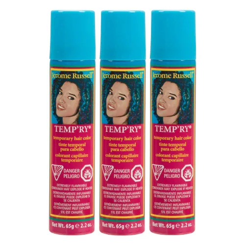 Vista 16 de Jerome Russell - Tinte en aerosol temporal para el cabello, color plateado, color de cabello temporal intenso, secado rápido, antiadherente, tinte