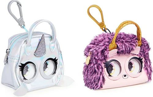 Vista 2 de Purse Pets Micros, Denim Deerie Stylish Small Purse with Eye Roll Feature