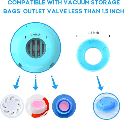 Vista 3 de ZPP Bomba de aire eléctrica para bolsas de almacenamiento al vacío, ahorro de espacio, bomba de bolsa de almacenamiento al vacío para ropa