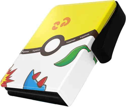 Vista 2 de Tcgames Carpeta de tarjetas con 4 bolsillos, 440 bolsillos, álbum con 55 mangas, color amarillo