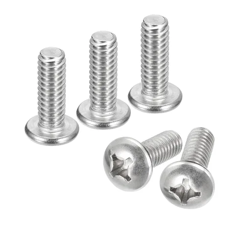 Vista 37 de uxcell Tornillos de máquina de cabeza redonda #10-32x1/2, tornillo de acero inoxidable 304 18-8, accionamiento Phillips, totalmente roscado, acabado