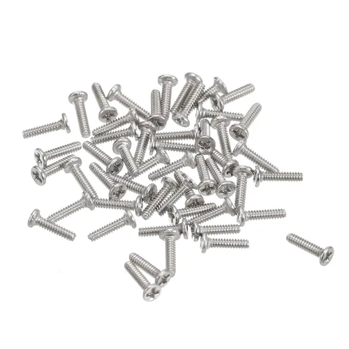 Vista 78 de uxcell M1-0.010 x 0.079 in, 100 tornillos de cabeza plana redonda de acero inoxidable 304 Phillips Drive Machine Tornillos de fijación de hardware