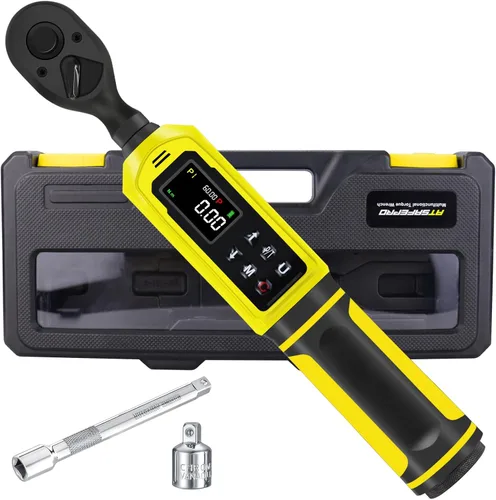 Vista 19 de ATsafepro Llave Dinamométrica Digital - Impulsor de 1/2 Pulgada y 5.1-340Nm (3.8-250.8 ft-lb), Llave Dinamométrica de Servicio Pesado con Zumbador