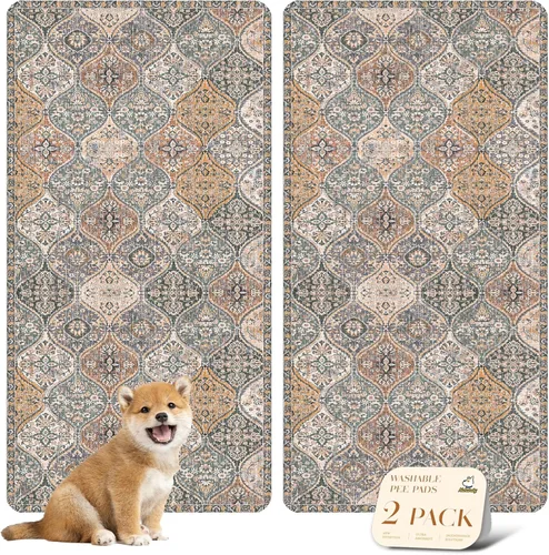 Vista 77 de nunubaby Almohadillas lavables para orina para perros, elegantes, antideslizantes y a prueba de fugas. Almohadillas reutilizables para orinal