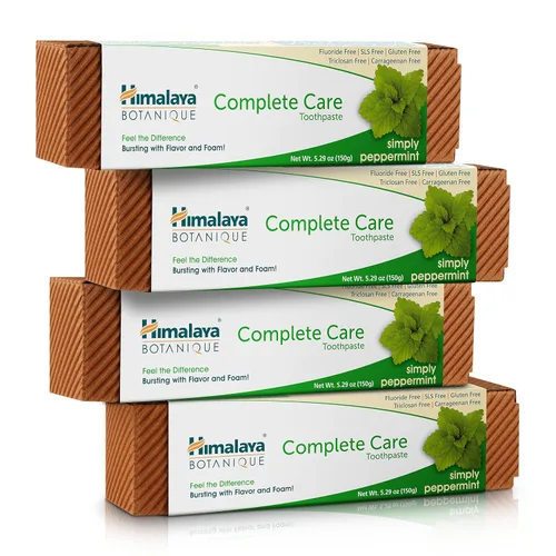 Vista 9 de Himalaya Botanique Complete Care - Pasta de dientes, a base de hierbas, sabor a canela, combate la placa, refresca el aliento, sin flúor, sin