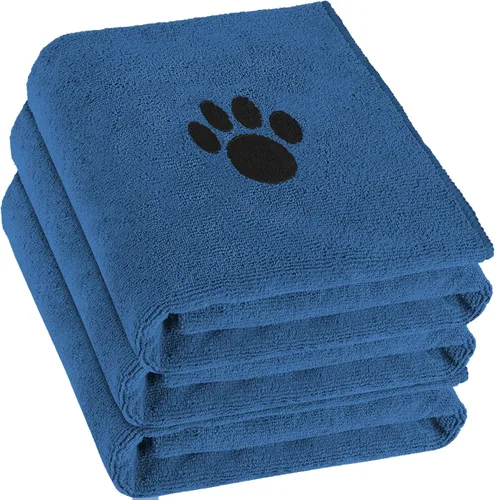 Vista 16 de Puomue Paquete de 3 Toallas de Microfibra para Perros para Secar Perros, Toalla de Aseo para Mascotas Súper Absorbente y Suave, 101.6 cm X 60 cm