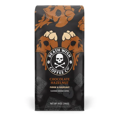 Vista 23 de Death Wish Coffee, Café Molido Tostado Oscuro 16 oz y Valhalla Java Molido 12 oz – Dosis Extra de Cafeína en 1 Paquete Potente – Café Intenso
