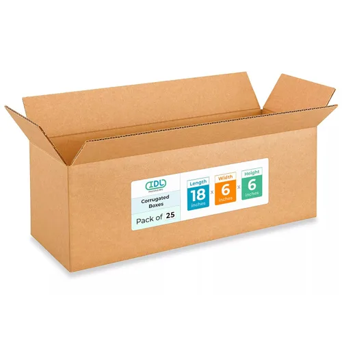 Vista 160 de Cajas largas de mudanza y envío de 18 x 9 x 9 pulgadas (paquete de 10) – Extra resistentes 200 libras frente a las regulares – Cajas de embalaje