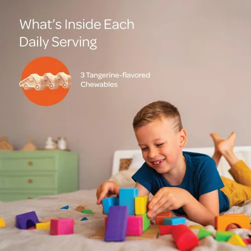 Vista 5 de Orthomol Immun Junior C Plus, multivitamínico para niños, sabor a mandarina, suministro para 30 días