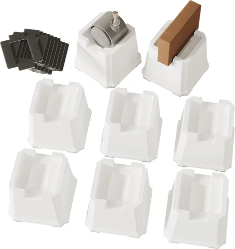 Vista 14 de Elevadores de Cama de 2 Pulgadas Resistentes Elevadores de Cama, Juego de 6 Eleva Hasta 2000 Libras Elevador de Muebles para Sofá y Mesa, Negro