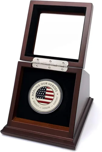 Vista 12 de Exhibición de Monedas de Desafío 1.5-1.75 Pulgadas 38-44.5 mm Titular de Monedas 1 Ranura (Negro, 1 Ranura)