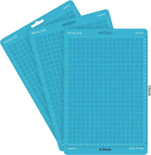 Vista 2 de REALIKE Alfombrilla de corte de 8.5 x 12 pulgadas compatible con Cricut Joy Xtra, alfombrillas de corte de agarre de luz azul para accesorios Joy