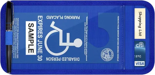 Vista 12 de Wisdompro - Soporte para cartel de discapacitados para automóvil, protector de letrero de estacionamiento para discapacitados para visera solar
