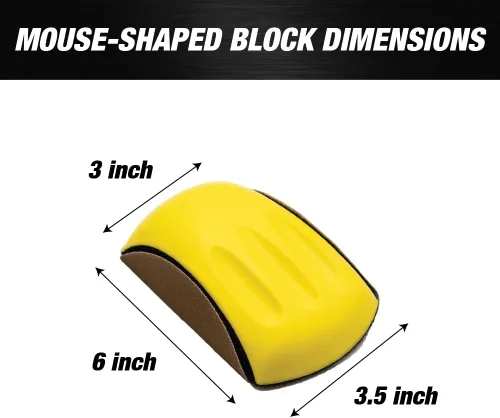 Vista 2 de Hook and Loop Block KIT 6 Inch Round & Mouse Hand Sanding, Interface Pads Ideal for Woodworking, Furniture Restoration, Home and Automotive Body