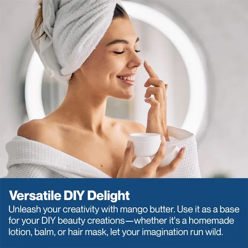 Vista 7 de uh*Roh*Muh Mantequilla de mango refinada prémium – Cuidado de la piel y cuidado del cabello esencial para una hidratación suave y sedosa