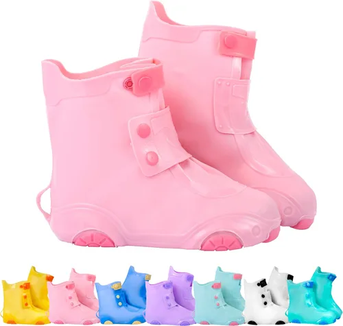 Vista 11 de Cubiertas para zapatos de lluvia para niños, impermeables, para niños y niñas, reutilizables