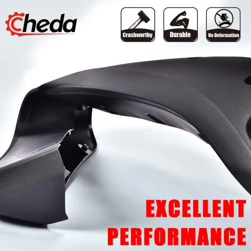 Vista 6 de CHEDA Guardabarros estilo remache de bolsillo compatible con VW Tiguan 2012-2017 atornillado negro texturizado cubierta de rueda de camión