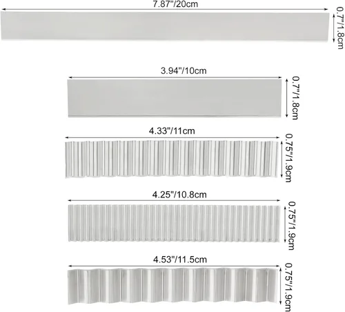 Vista 2 de Litoexpe 5 cortadores de arcilla polimérica, juego de cuchillas de acero al carbono, herramientas de corte de arcilla polimérica flexible
