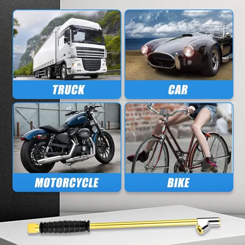 Vista 6 de MEANLIN MEASURE 2 portabrocas de aire FNPT de doble cabezal de alcance extendido de 1/4 pulgadas con mango de agarre de goma, conexión de 2 vías