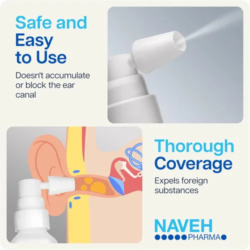 Vista 3 de NAVEH PHARMA® Remedio para la picazón de los oídos: limpieza de oídos y alivio de la picazón Trata todas las causas de picazón del oído Spray