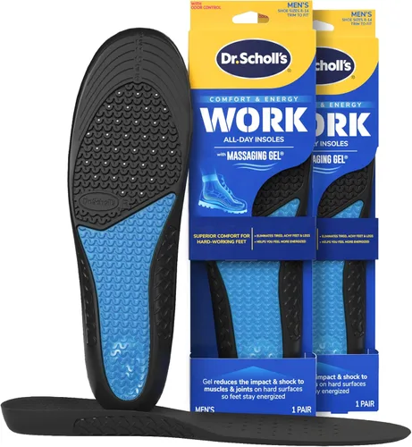 Vista 14 de Dr. Scholl's Plantillas Work All Day Superior Comfort (con) gel de masaje, hombres, 1 par, recortar a medida
