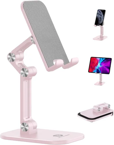 Vista 14 de OCYCLONE Soporte para teléfono celular, soporte para iPad, altura ajustable y ángulo para teléfono, soporte plegable para teléfono, soporte más alto
