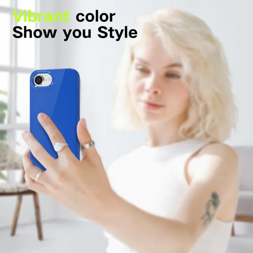 Vista 451 de Svanove para iPhone 7 Plus/ 8 Plus, funda de silicona, de goma suave brillante y gel de jey lindo, funda protectora de plástico simple y lisa