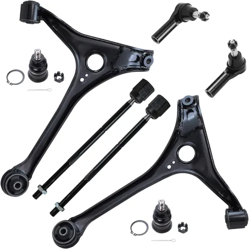 Vista 350 de Detroit Axle - Kit de brazos de control delanteros de 8 piezas para Toyota Sienna 2004-2010, 2 brazos de control inferiores con rótulas, 4 barras