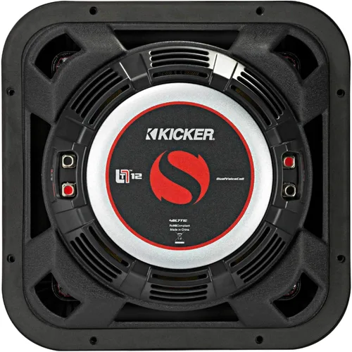Vista 6 de KICKER 46L7T124 Dos subwoofers L7T L7-Thin de 12 pulgadas (11.8 in), bobina de voz doble, 4 ohmios, 600 vatios cada uno