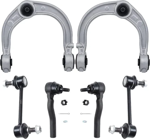 Vista 300 de Detroit Axle - Kit de extremo delantero RWD para Chrysler 300 Dodge Charge Challenger 2011-2019, 2 brazos de control inferiores traseros 2 rótulas