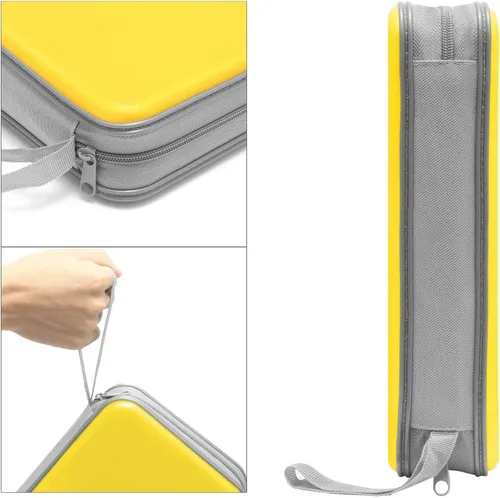 Vista 3 de Estuche para CD, capacidad para 80 unidades, para CD/DVD, cartera, de plástico duro, CD y DVD, carpetas de almacenamiento para automóvil, hogar