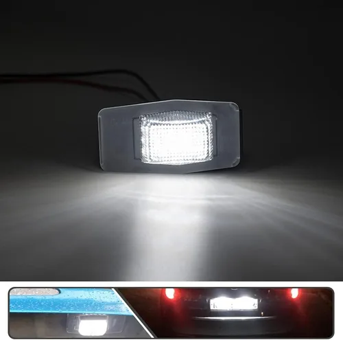 Vista 2 de 2 piezas de luces LED para matrícula con número para Mazda Miata MX-5 1999-2005/Protege 99-03/Protege5 02-03 Alimentadas por LED SMD Xenón blanco