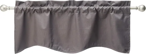 Vista 10 de Eclipse Kendall - Cortina de ventana con cenefa festoneada moderna con bolsillo para barra para cocina o baño, 42 x 18 pulgadas, alcachofa