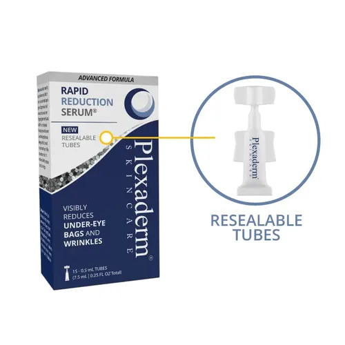Vista 2 de Plexaderm Suero de ojos de reducción rápida, fórmula avanzada, suero antienvejecimiento que reduce visiblemente las bolsas debajo de los ojos